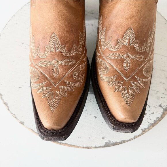 Lane LEXINGTON Knee High Womens Cowboy Boots 7.5 Brown Western Cowgirl Lace Up - Picture 6 of 11